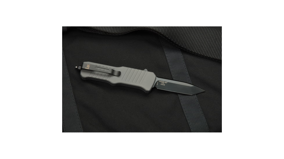 Heckler &amp; Koch Auto Hk Mini Incursion OTF Automatic Folding Knives w/ Glass breaker, 3in, Black PVD Coated 154CM Stainless Tanto Blade, Gray Anodized Aluminum Handle, 54042