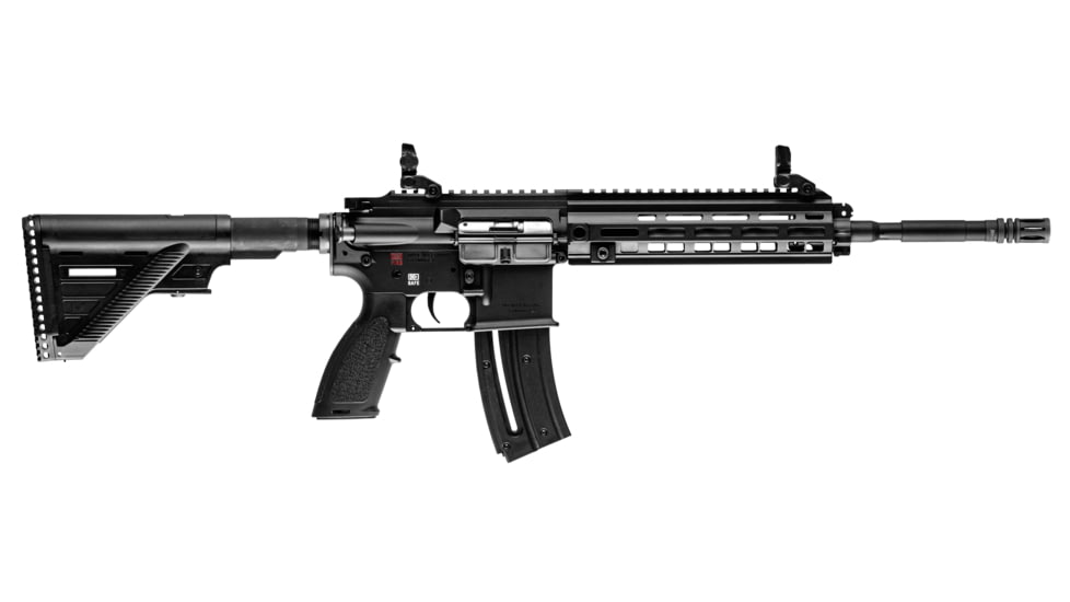 Heckler &amp; Koch HK416 Semi-Auto Rifle, .22 Long Rifle, 16.1in 1/2x28 TPI Barrel, 1-13.75, Synthetic Black Stock, Black, 20Rd, 81000401-FRRMPG