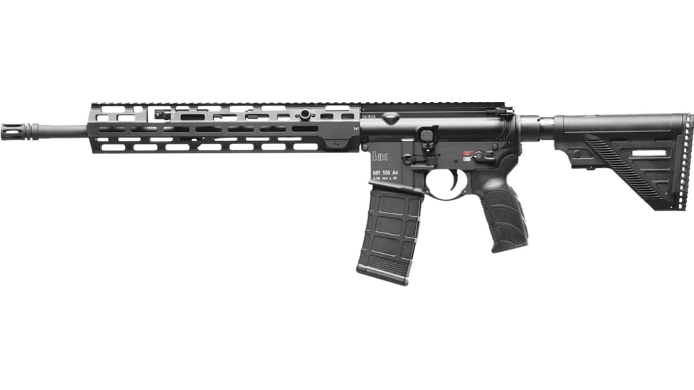 Heckler &amp; Koch MR556 A4 Semi-Auto Rifle, 223 Rem/5.56 NATO, 16.5in Match Barrel, 1-7, Synthetic Black Stock, Cerakote Black, 30RD, 81000827-FRRMPG