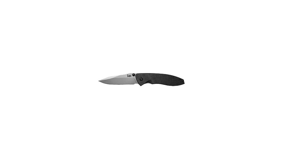 Heckler &amp; Koch Nitrous Blitz Folding Knife, Plain Edge, Satin Blade 14460
