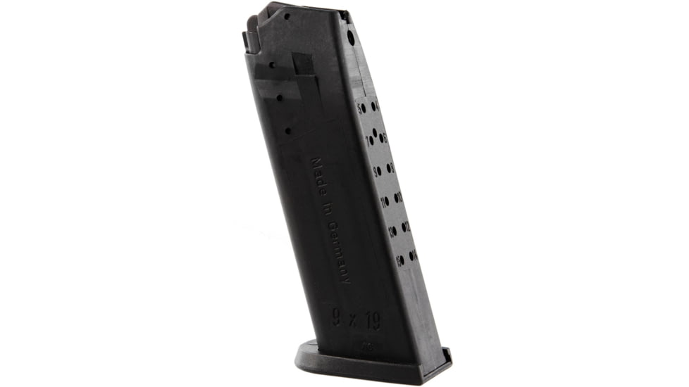 Heckler &amp; Koch Pistol Magazine, USP9, 9mm Luger, 15 Round, Black, 1 Pack, Steel, 50248609-15RD
