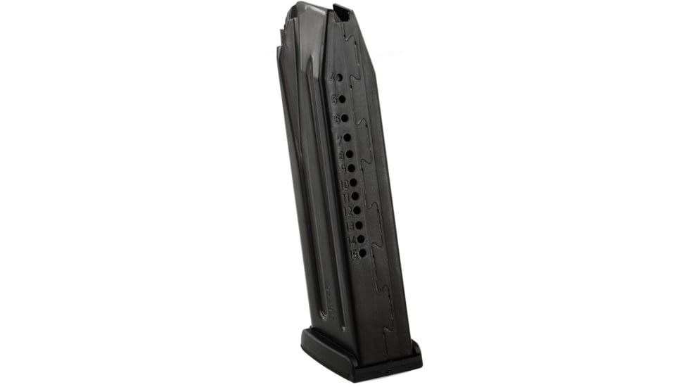 Heckler &amp; Koch Pistol Magazine, VP9/P30, 9mm Luger, 15 Round, Black, 1 Pack, Steel, 50227869-15RD