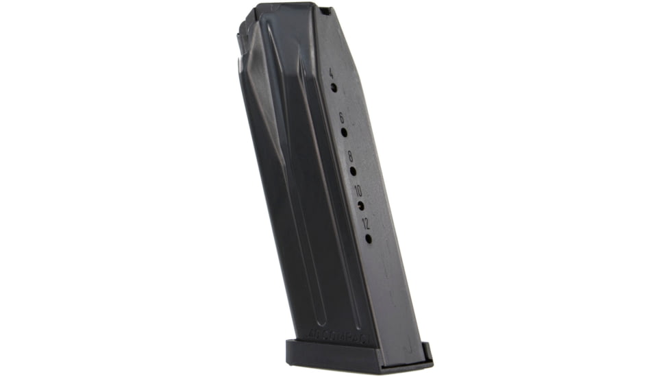 Heckler &amp; Koch Pistol Magazine w/ Extended Floorplate, P2000/USP40 Compact, .40 S&amp;W, 12 Round, Black, 1 Pack, Steel, 50259085-12RD