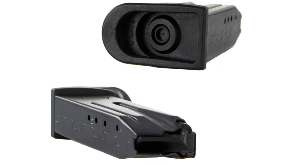 Heckler &amp; Koch Pistol Magazine w/ Extended Floorplate, P2000/USP9 Compact, 9mm, 10 Rounds, Black, 50259084-10RD