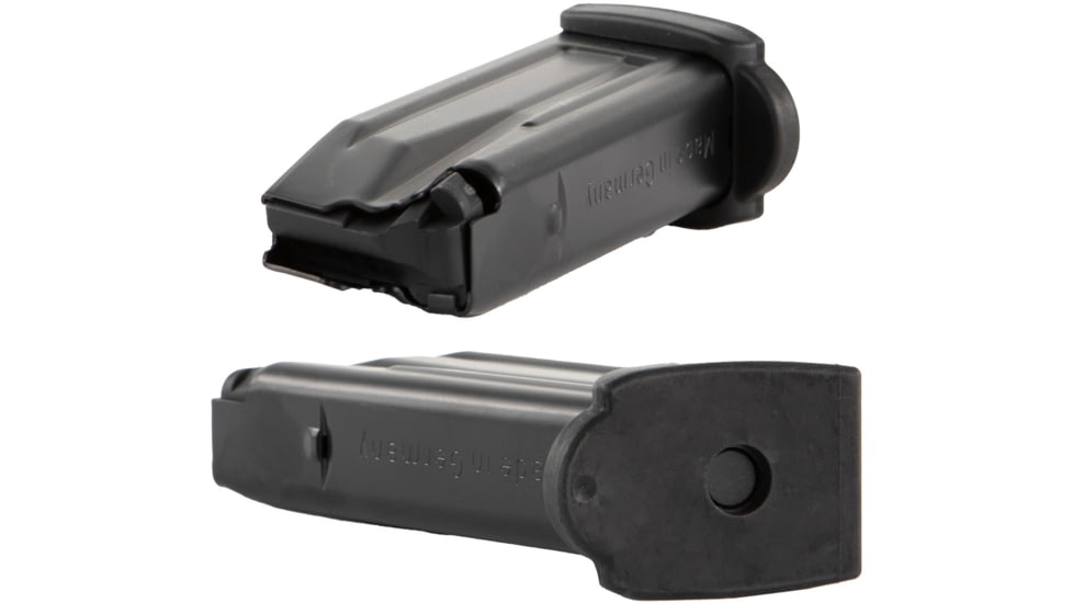 Heckler &amp; Koch Pistol Magazine w/ Flush Floorplate, VP9SK/P30SK, 9mm Luger, 12 Round, Black, 1 Pack, Steel, 50256714-12RD