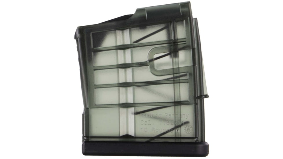 Heckler &amp; Koch Rifle Magazine, MR762, 7.62mm, 10 Round, Clear, 1 Pack, Polymer, 10, 234690S