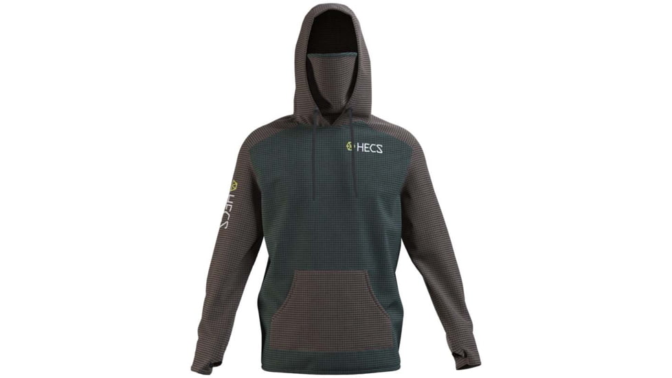 HECS Hunting Integrated Face Cover Forest/Brown Medium Hoodie - Mens, 1231814404