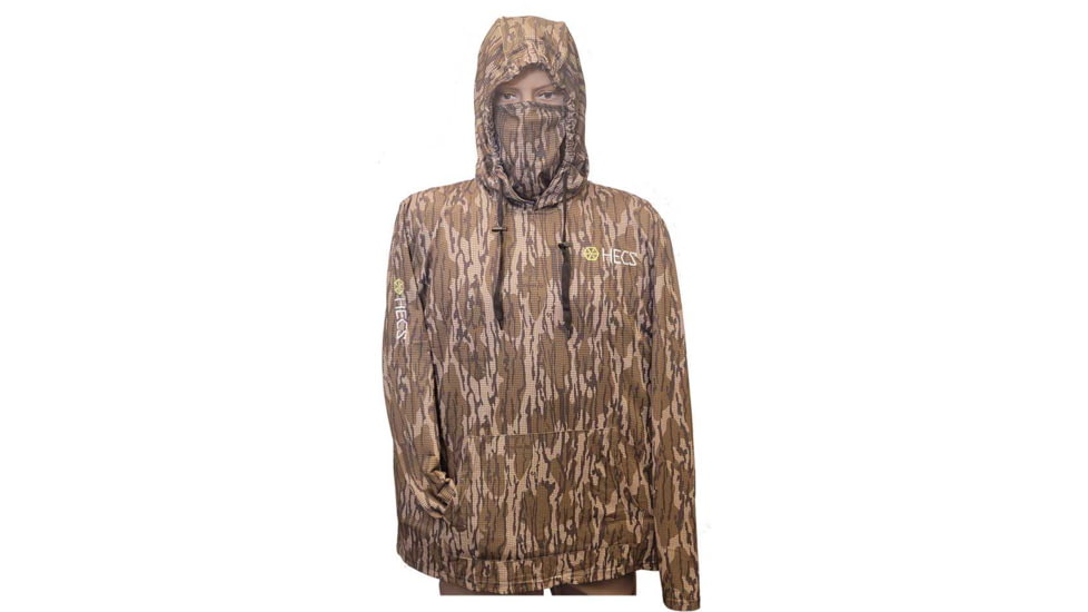 HECS Hunting Style Hoodie w/ Integrated Face Cover - Mens, Bottomland, Mossy Oak, 2XL, 1231824407