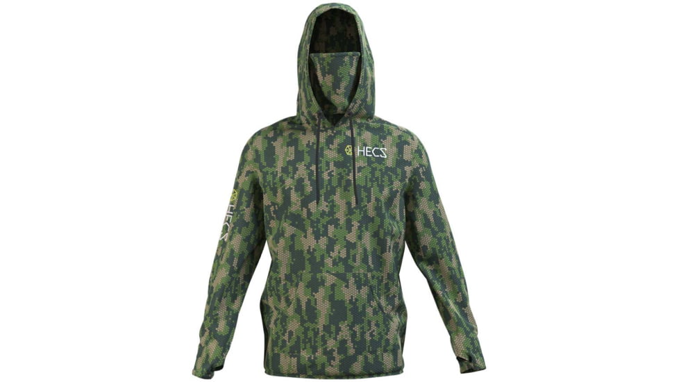 HECS Hunting Style Hoodie w/ Integrated Face Cover - Mens, Green, 3XL, 1231812408