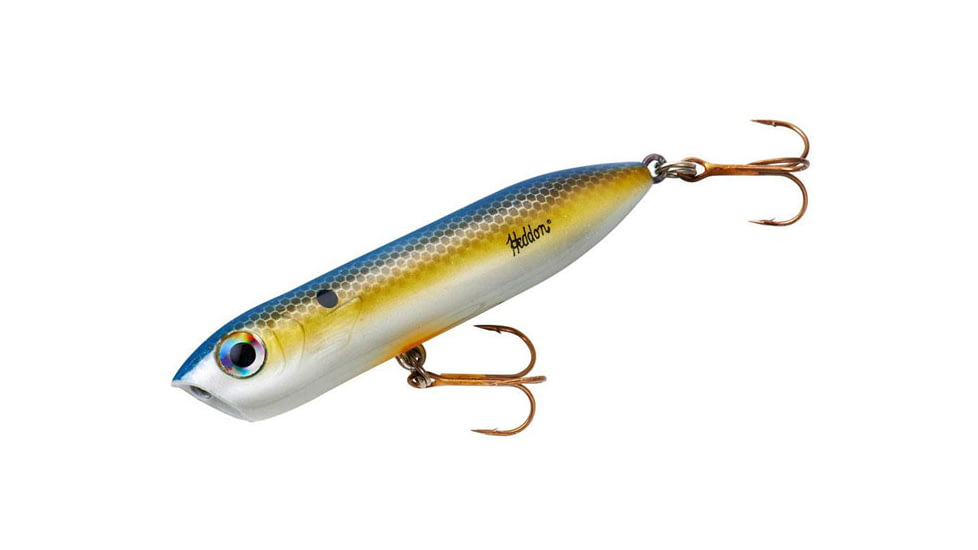 Heddon Chug'n Spook Jr Topwater Walking Bait, 3.5in, 1/2oz, Foxy Shad, X9536425
