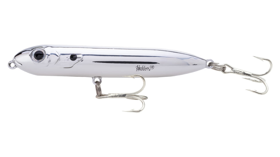 Heddon Saltwater Super Spook, Floating, 1oz, 5in, Plug Nickel, XSW9256442