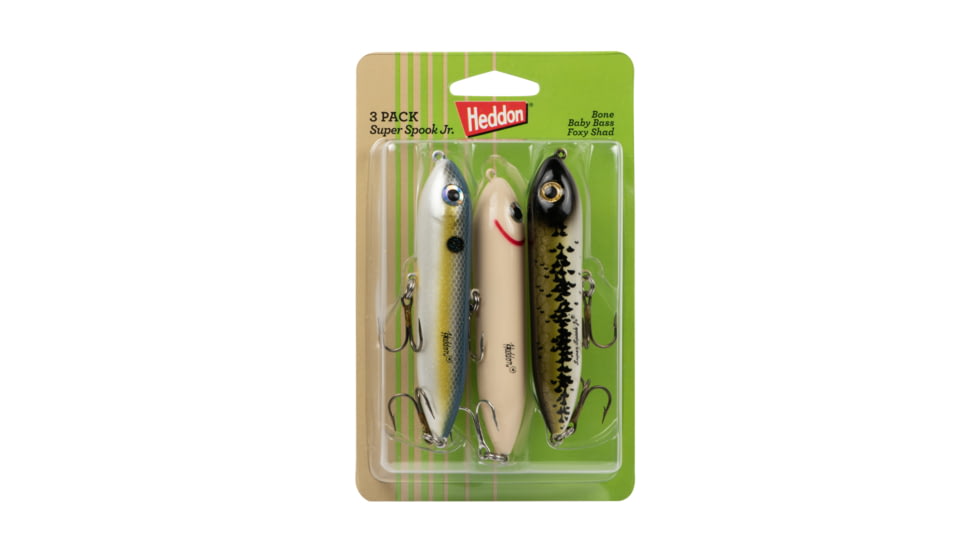 Heddon Topwater Kit, 3 Pack, Super Spook Jr, PK3X9236-1