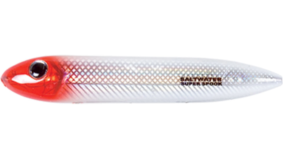 Heddon Super Spook Topwater Bait, Floating, 7/8oz, 5in, Red Head, X9256RH