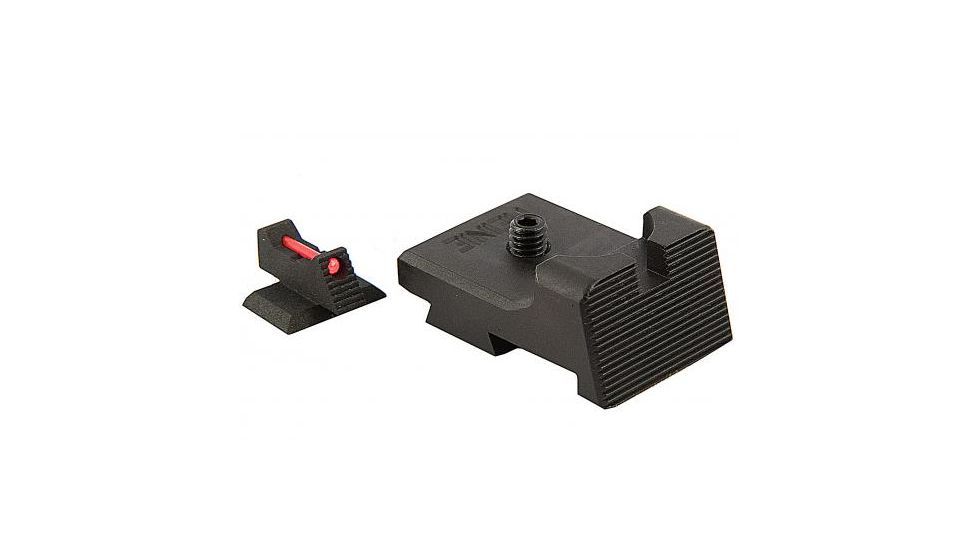Heinie 1911 Mil-Spec Ledge Tactical Sight Set with Fiber Optic Front, Black, 3055-50L