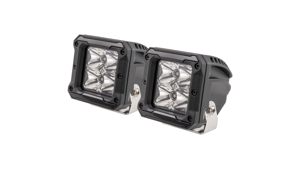 HEISE LED Lighting Systems 4 LED Cube Light w/Harness - Spot Beam- 3" - 2 Pack 69759