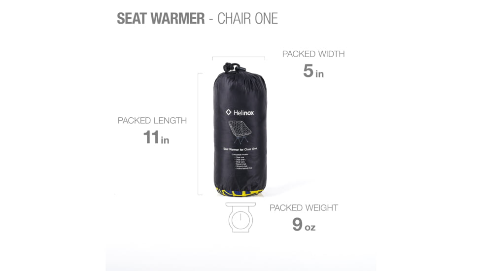 Helinox Chair One Reversible Seat Warmer, Black/Flow Line, 12456