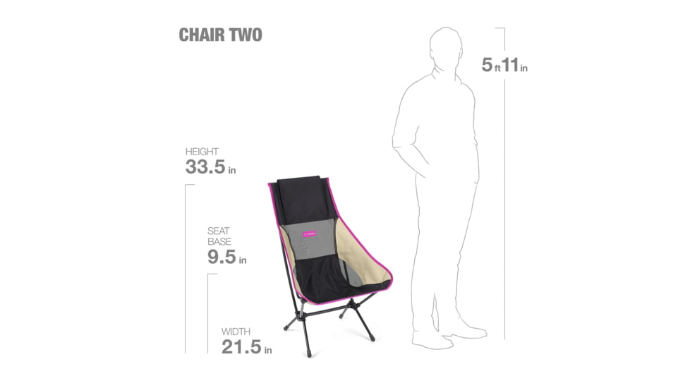 Helinox Chair Two, Black/Khaki/Purple, 12893