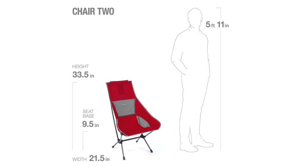 Helinox Chair Two, Scarlet/Iron, 12887