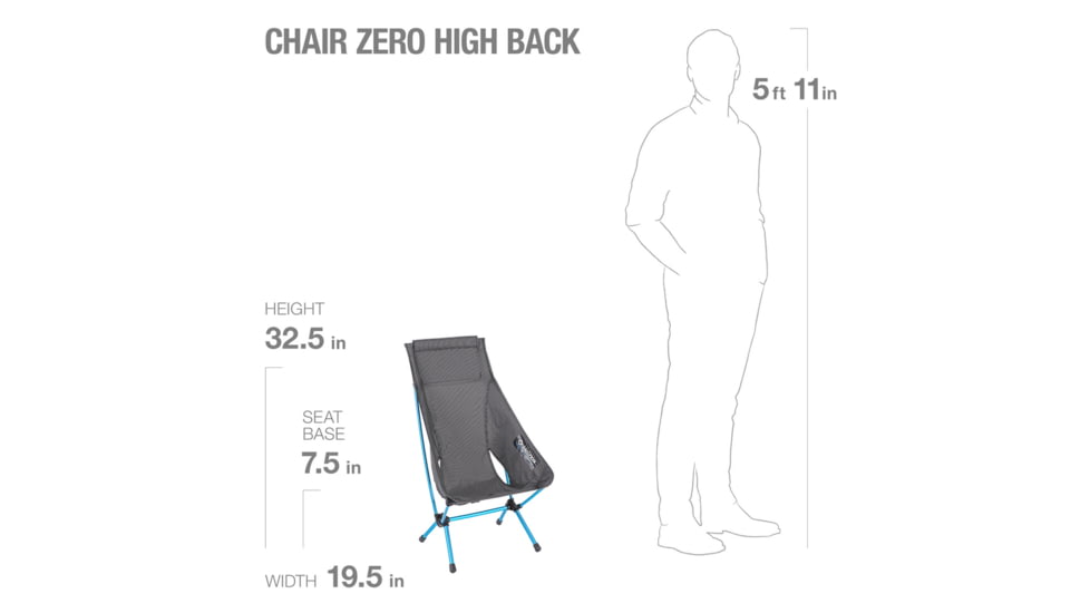Helinox Chair Zero High Back, Black, 10559