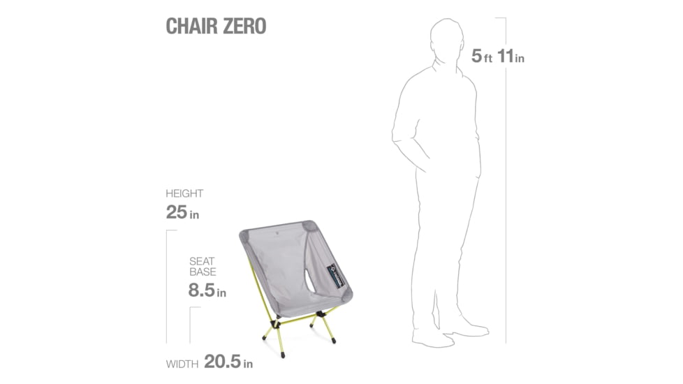 Helinox Chair Zero High Back, Grey, 10560