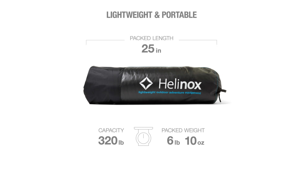 Helinox Cot One Convertible, Insulated, Black, 10681