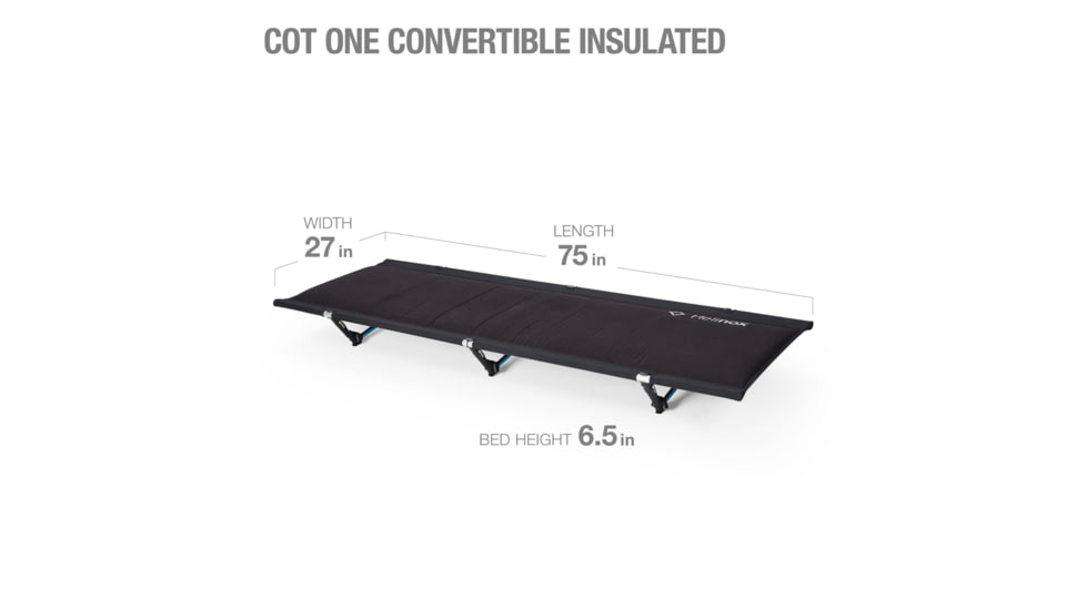 Helinox Cot One Convertible, Insulated, Black, 10681