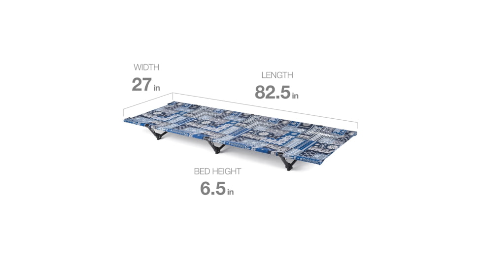 Helinox Cot One Convertible, Long, Blue Bandana, 10694