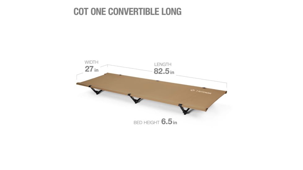 Helinox Cot One Convertible, Long, Coyote Tan, 10680