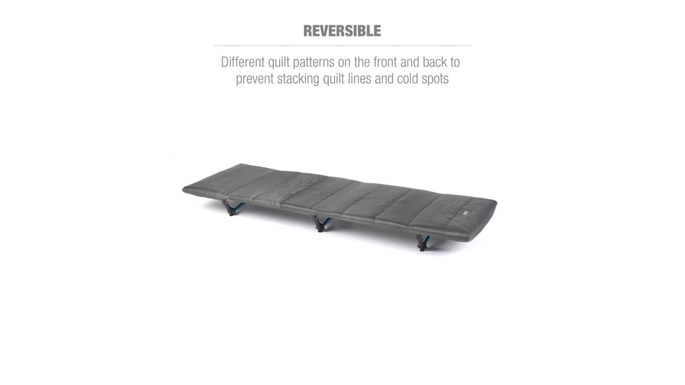 Helinox Cot One Reversible Cot Warmer, Black/Iron, 12510