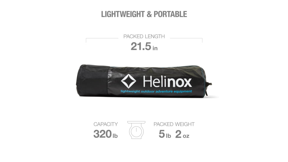 Helinox Cots One Convertible, Black, Regular, 10630R1