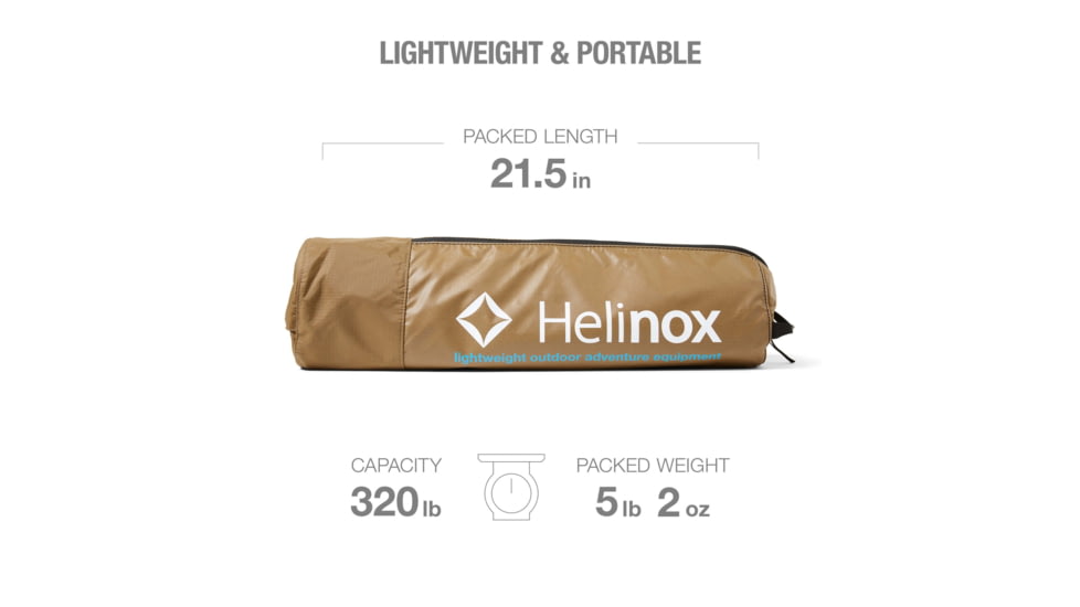 Helinox Cots One Convertible, Coyote Tan, Regular, 10645R2