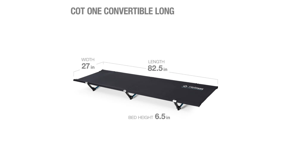 Helinox Cots One Convertible Long, Black, 10646R1