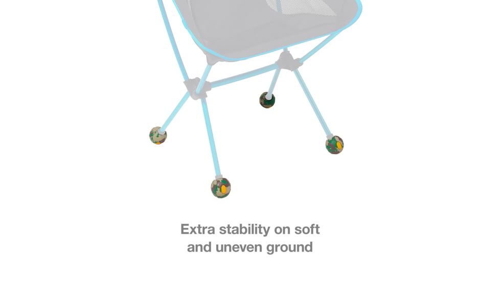 Helinox Vibram Ball Feet Set, Field Camo, 45mm, 12791