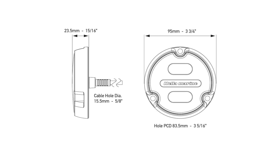 Hella Marine Apelo A1 RGB 1800 Lumens LED Underwater Light w/ Black Housing, White Lens, 016146-011