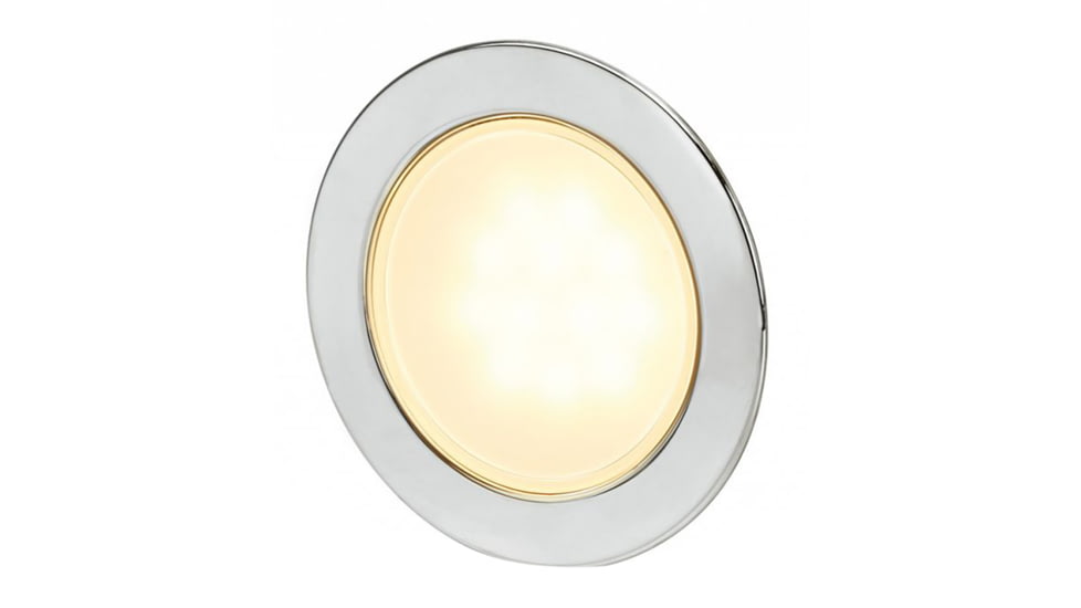 Hella Marine Gen 2 Round EuroLED 95 LED Down Light w/ Stainless Steel Rim, Warm White, 958340021
