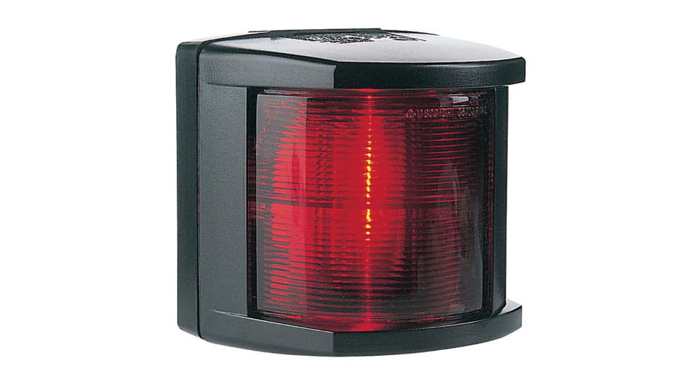 Hella Marine Incandescent Port Navigation 12V LED Light w/ Housing, 2nm, Black, 2984335