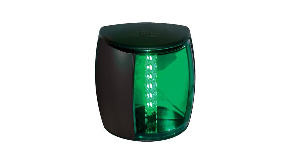 Hella Marine NaviLED PRO Starboard LED Navigation Lamp w/ Green Lens/ Housing, 2nm, Black, 959908001