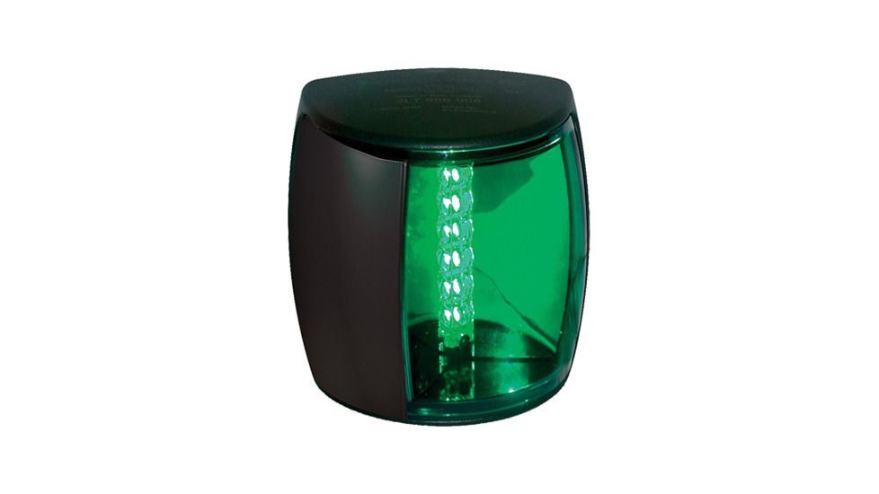 Hella Marine NaviLED PRO Starboard LED Navigation Lamp w/ Green Lens/ Housing, 3nm, Black, 959908201