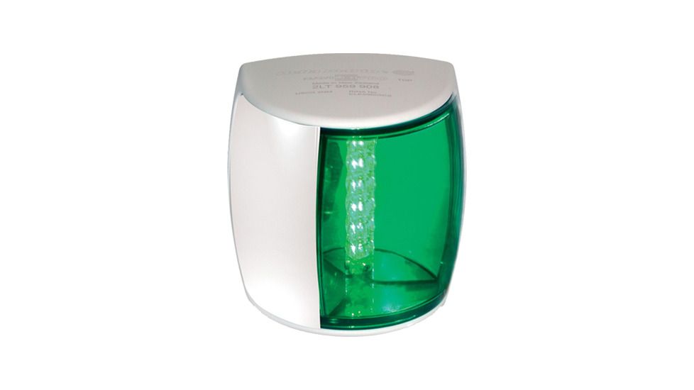Hella Marine NaviLED PRO Starboard LED Navigation Lamp w/ Green Lens/ Housing, 3nm, White, 959908211