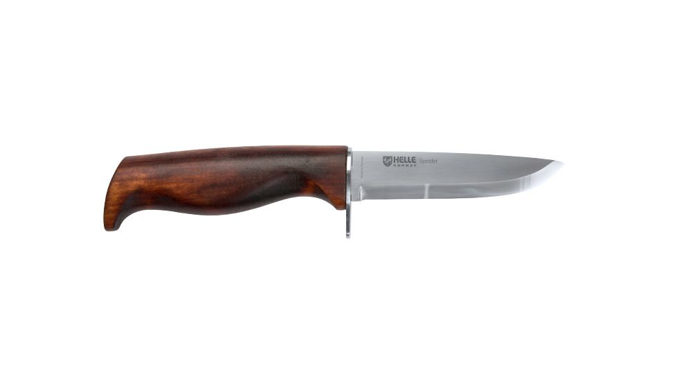 Helle Helle Speider 7.5 in Fixed Blade Knife w/ Leather Pouch, 5, 5