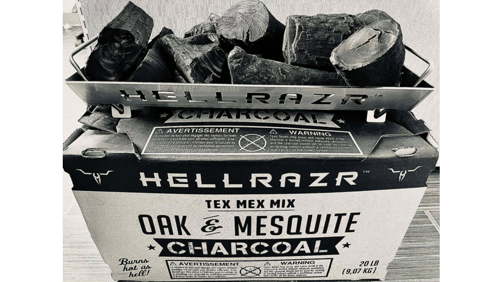 OPMOD HellRazr Tex Mex Mix Oak/Mesquite Charcoal, 20 lbs, Box, TEXMEX-C-BOX-20