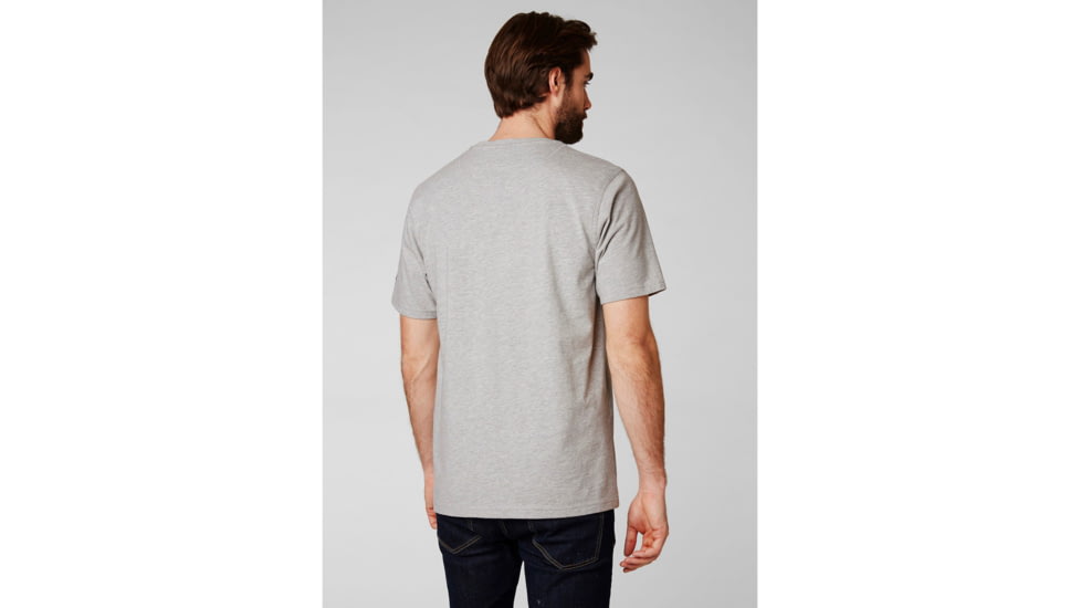 Helly Hansen 1877 T-Shirt - Mens, Grey Melange, Extra Large, 53227-950-XL