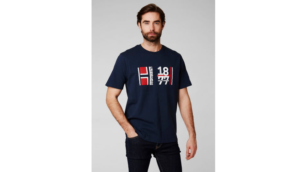 Helly Hansen 1877 T-Shirt - Mens, Navy, Extra Large, 53227-598-XL