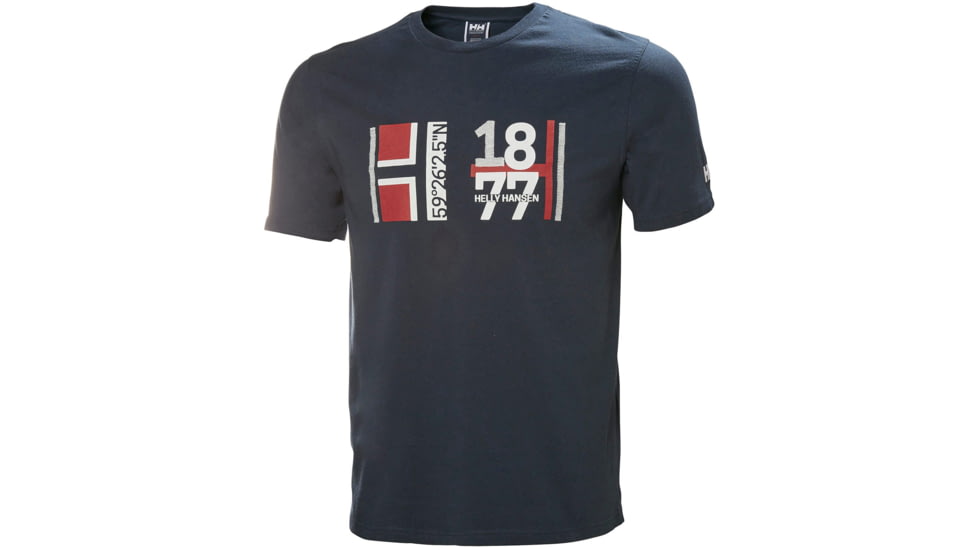 Helly Hansen 1877 T-Shirt - Mens, Navy, Extra Large, 53227-598-XL