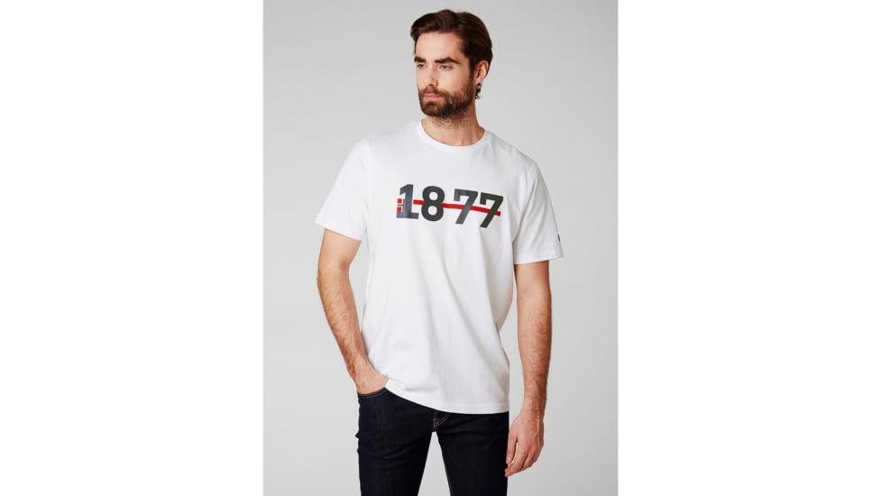 Helly Hansen 1877 T-Shirt - Mens, White, 2XL, 53227-002-2XL