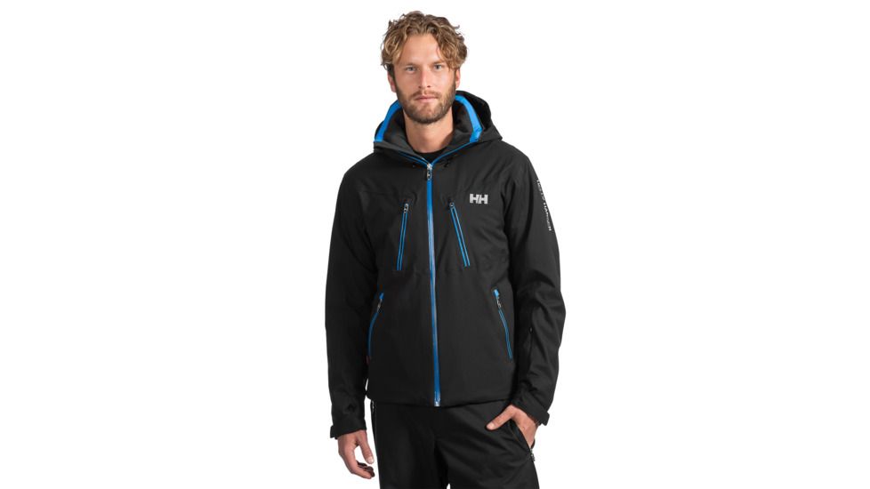 Helly Hansen Alpha Jacket - Men's-Black/Racer Blue-X-Large