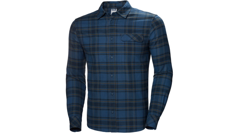 Helly Hansen Classic Check Long Sleeve Shirt - Mens, Blue Fog Plaid, 2XL, 62923-625-2XL