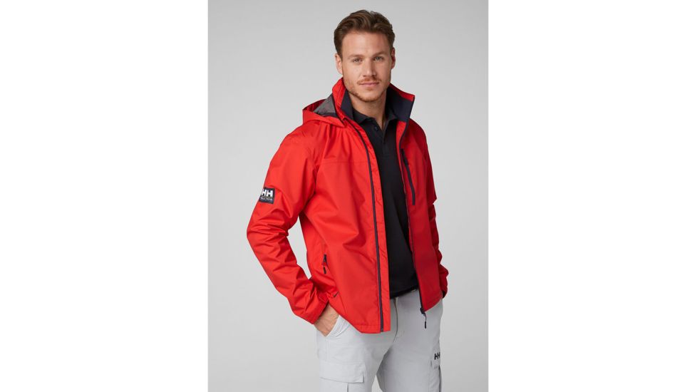 Helly Hansen Crew Hooded Jacket - Mens, Alert Red, Extra Large, 33875-222-XL