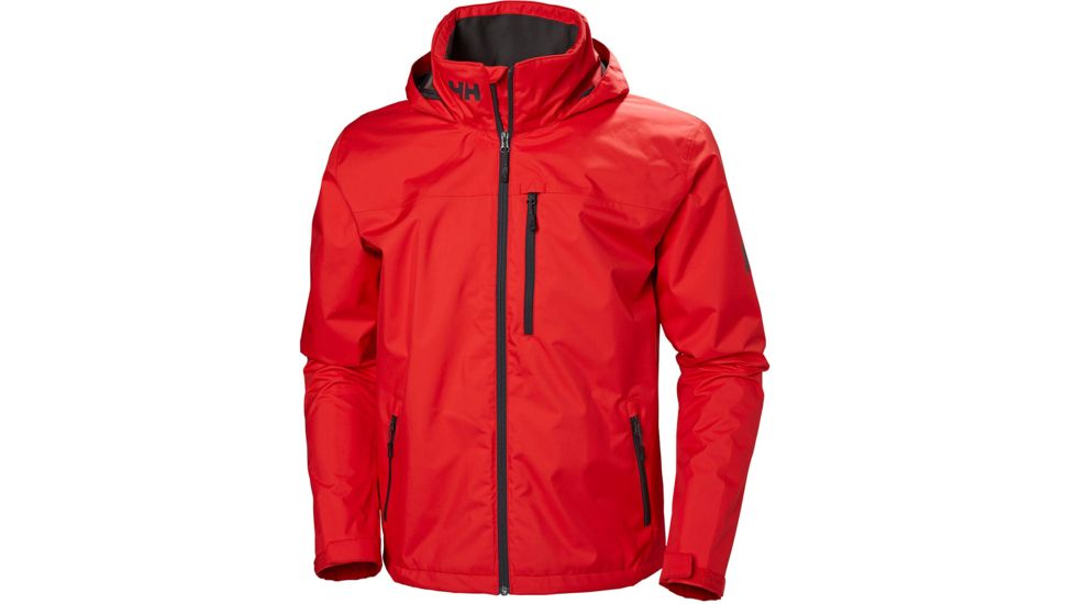 Helly Hansen Crew Hooded Jacket - Mens, Alert Red, Extra Large, 33875-222-XL