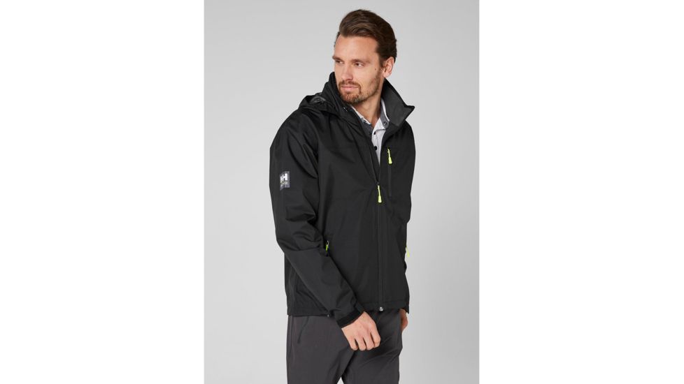 Helly Hansen Crew Hooded Jacket - Mens, Black, 2XL, 33875-990-2XL